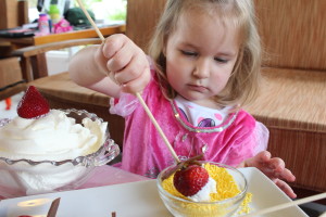 dipping strawberry dessert wand