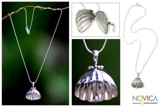 Seashell Locket in Sterling Silver